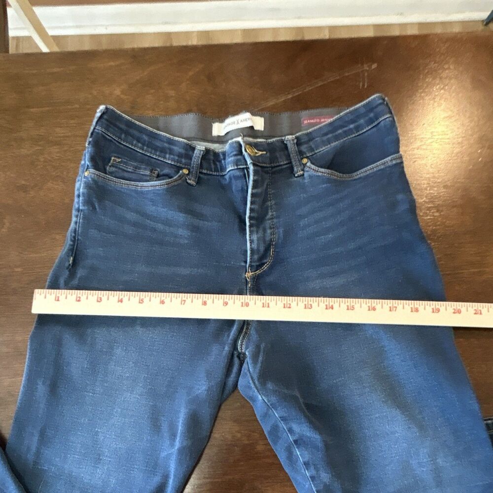 Vintage American Women's Skinny JeansBlue Mid Rise 5-Pocket MedWash Denim 14/32 - Picture 7 of 16